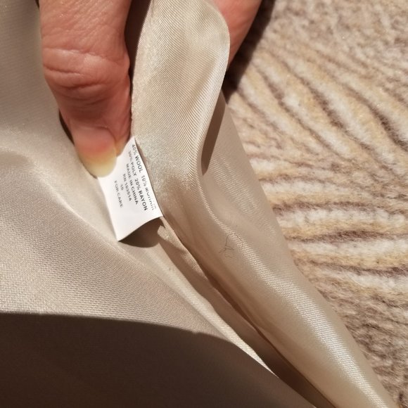 SOLD new Winter/fall Coat size L wool/leather - Picture 6 of 7